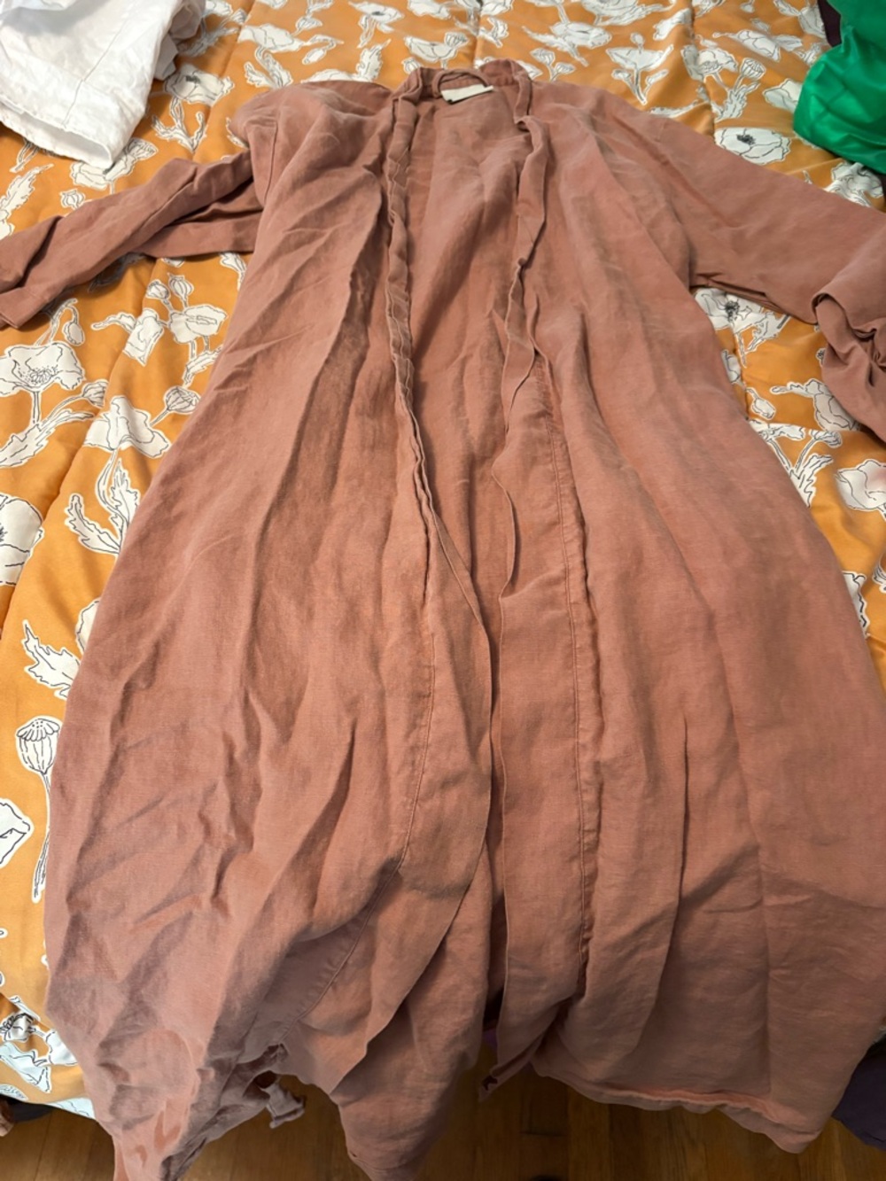 Lightweight Dusty Rose Long Cardigan